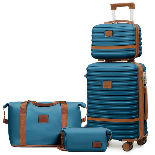Set di bagagli da viaggio Joyway di tre pezzi, bagaglio a mano per cabineria aereo, bagaglio a mano portatile a guscio rigido da 13/20 pollici, borsa da viaggio con tasca grande e ruote universali + borsa da viaggio per la cura personale