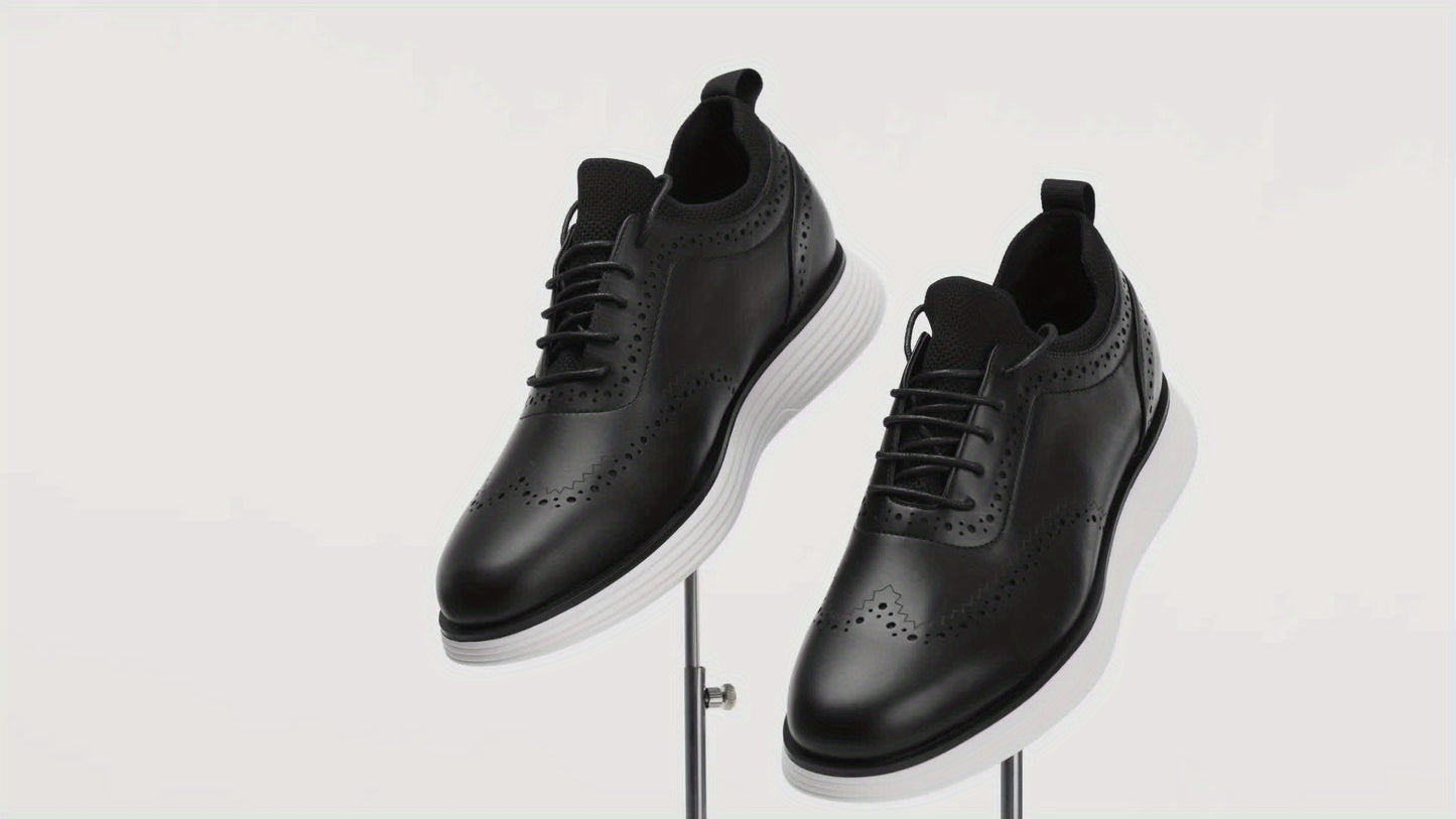 Scarpe da ginnastica eleganti MaxFlex da uomo, scarpe brogue casual con punta a coda di rondine, scarpe eleganti Oxford casual da uomo, scarpe classiche moderne da lavoro con lacci e punta a coda di rondine