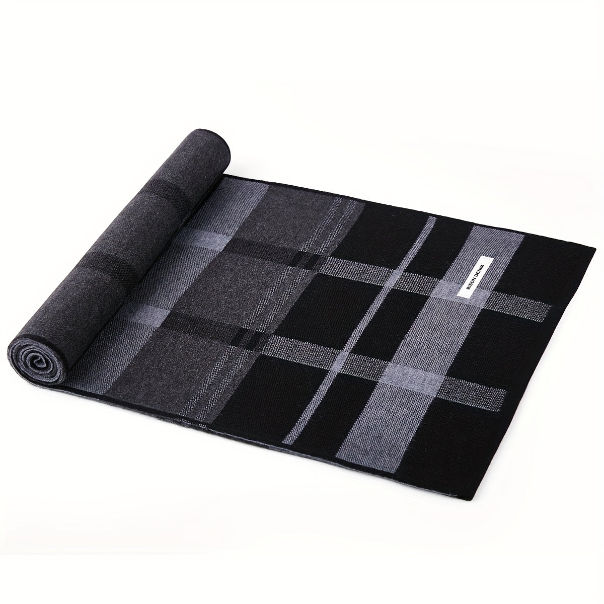 Sciarpa a Quadri Uomo in Tessuto Simil-Lana - Calda Cravatta Invernale, Elegante Regalo di Natale/Ringraziamento per Marito/Padre/Uomo d'Affari - Accessorio Formale Morbido (Lavaggio a Mano/Lavaggio a Secco) - Compatibile con Completi e Cravatte