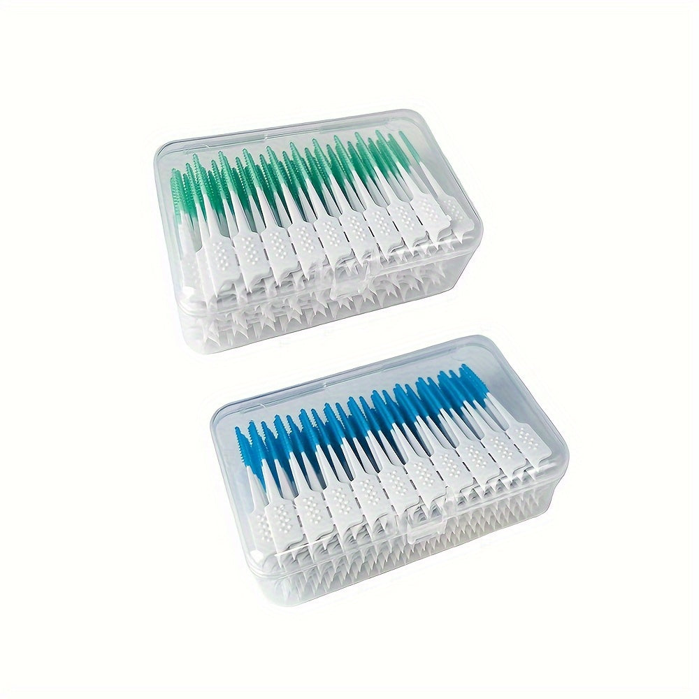 400-Pack Mini Floss Brushes, Mint Flavor Dental Floss Picks, Soft Interdental Cleaning Brushes, Cura orale senza formaldeide per denti e gengive
