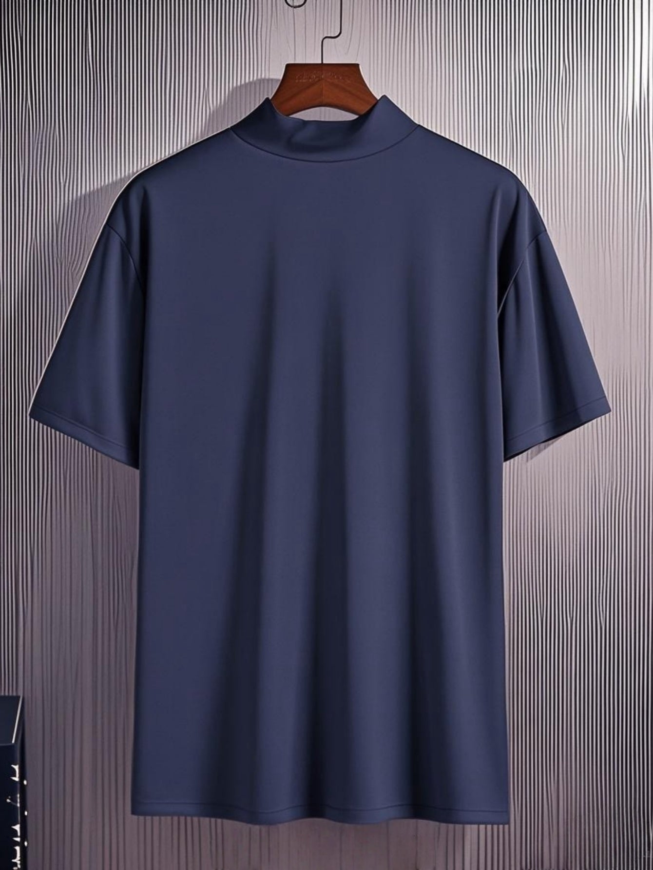 3pezzo Magliette Casual da Uomo a Manica Corta con Collo Alto - Tessuto Morbido, Leggero e Traspirante per la Primavera e l'Estate, Abbigliamento Casual|Stile Casual|Tessuto Elasticizzato