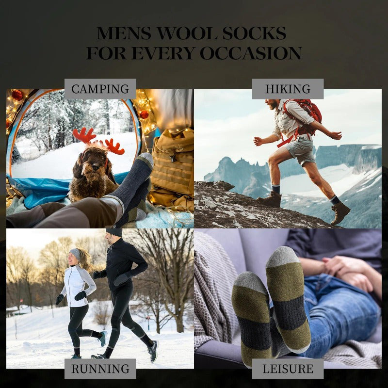 5 Paia Calzini da Uomo in Velluto - Morbidi, Caldi, Traspiranti e Anti-Umidità, Tinta Unita, Perfetti per Attività Indoor & Outdoor, Ideali per Escursionismo, Campeggio e Abbigliamento Casual, Calze da Trekking | Calze Tinta Unita | Calze con Texture Morb