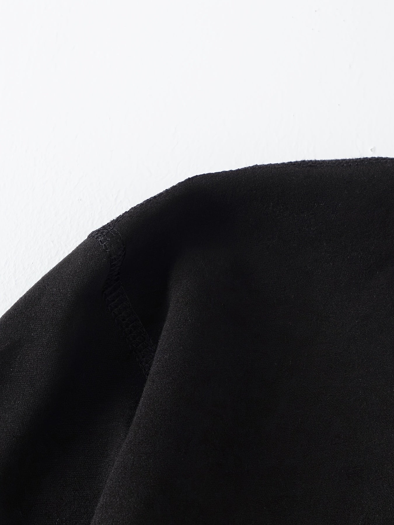 Maglietta a maniche lunghe con scollo a girocollo da uomo, confezione da 4 - Tessuto in maglia di poliestere casual, tinta unita, vestibilità aderente, media elasticità, top foderati in pile caldo per autunno e inverno, spessa