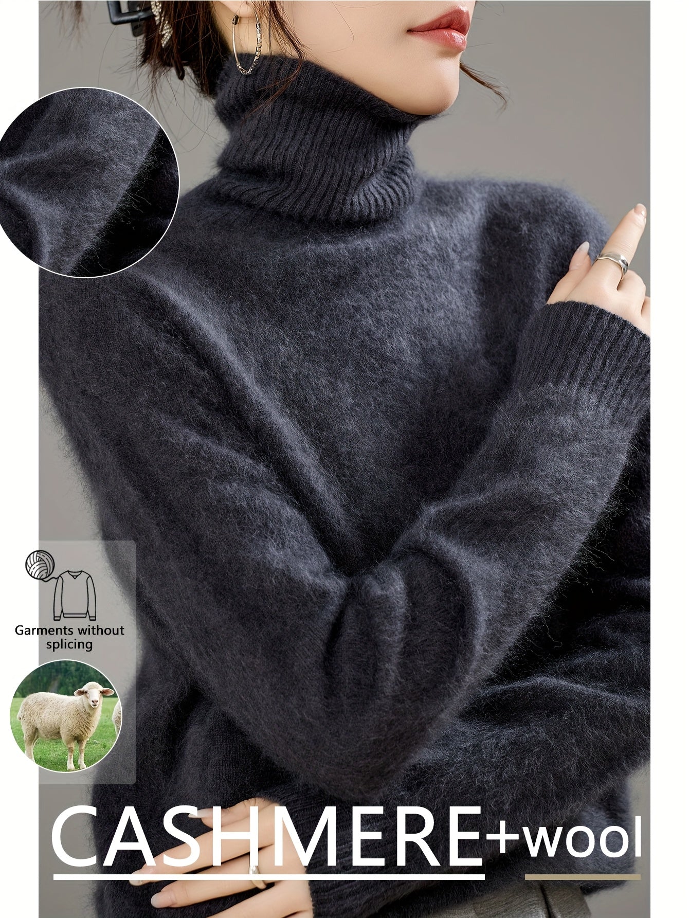 Novità Autunno e Inverno 2025: Nuovo Colletto Alto da Donna, + Lana, Sensazione di Morbida e Soffice, alla Moda, Versatile, Elegante, Spessa. Calda, Ultra-Morbida e Confortevole, Tocco Effetto Nuvola. Indispensabile per un Look Casual