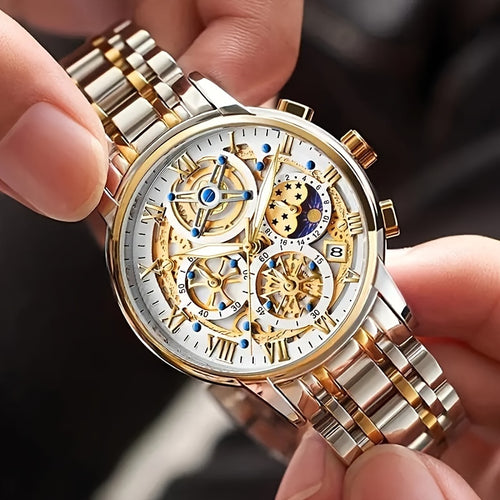 Orologio LIGE Fashion al quarzo, Display luminoso, Calendario 24 ore Orologio business casual, Impermeabile, Orologio business casual per donne e uomini, Scelta ideale per regalo