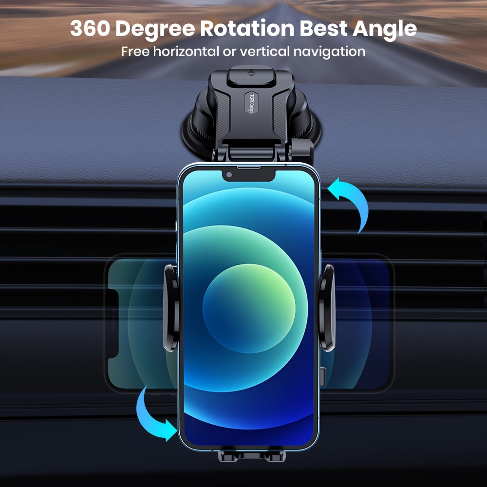 Supporto per Telefono da Auto, Supporto Manuale Migliorato, Porta Cellulare per Cruscotto dell'Auto, Compatibile con iPhone e Android