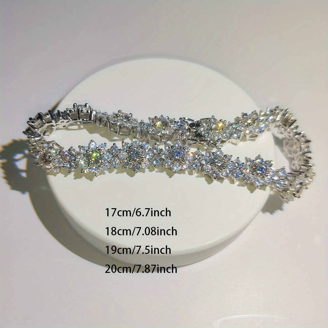 1 braccialetto da 1 pezzo in S925 925 925 argentato con intarsi di moissanite e girasoli, braccialetto floreale vintage hip hop alla moda per Halloween, Natale, Black Friday, feste e regali di compleanno, Fudazhubao, accessorio per le feste, regalo di com