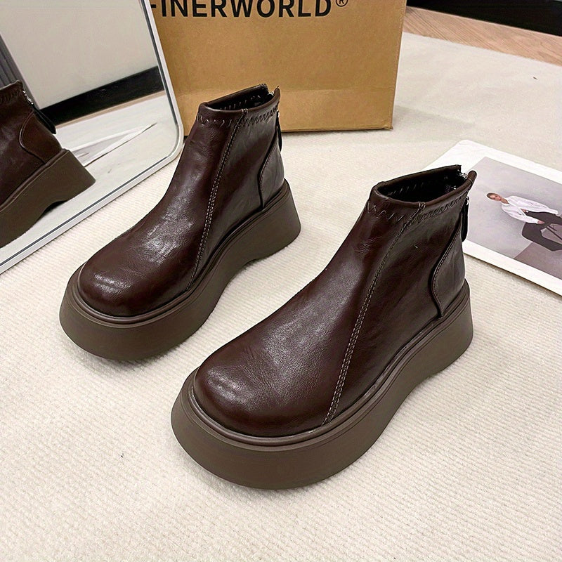 Stivali eleganti con zip posteriore, suola antiscivolo e fodera in peluche. Disponibili nei colori nero, marrone & 4 altre tonalità. Ideali per lavoro, party ed uso casuale. | Scarpe da donna alla moda