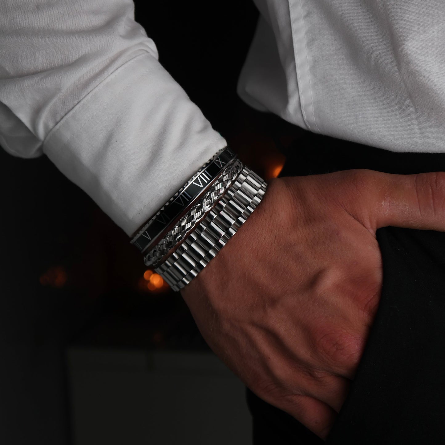 Rolex set black (silver)