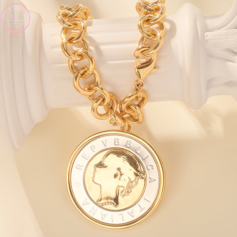 Un bracciale in argento sterling per donna, con bracciale a catena con moneta lira in alfabeto goffrato, bracciale a catena, bracciale con ciondolo, un regalo per la nipote, regalo di San Valentino, regalo di compleanno, abbinamento gioielli matrimonio, c