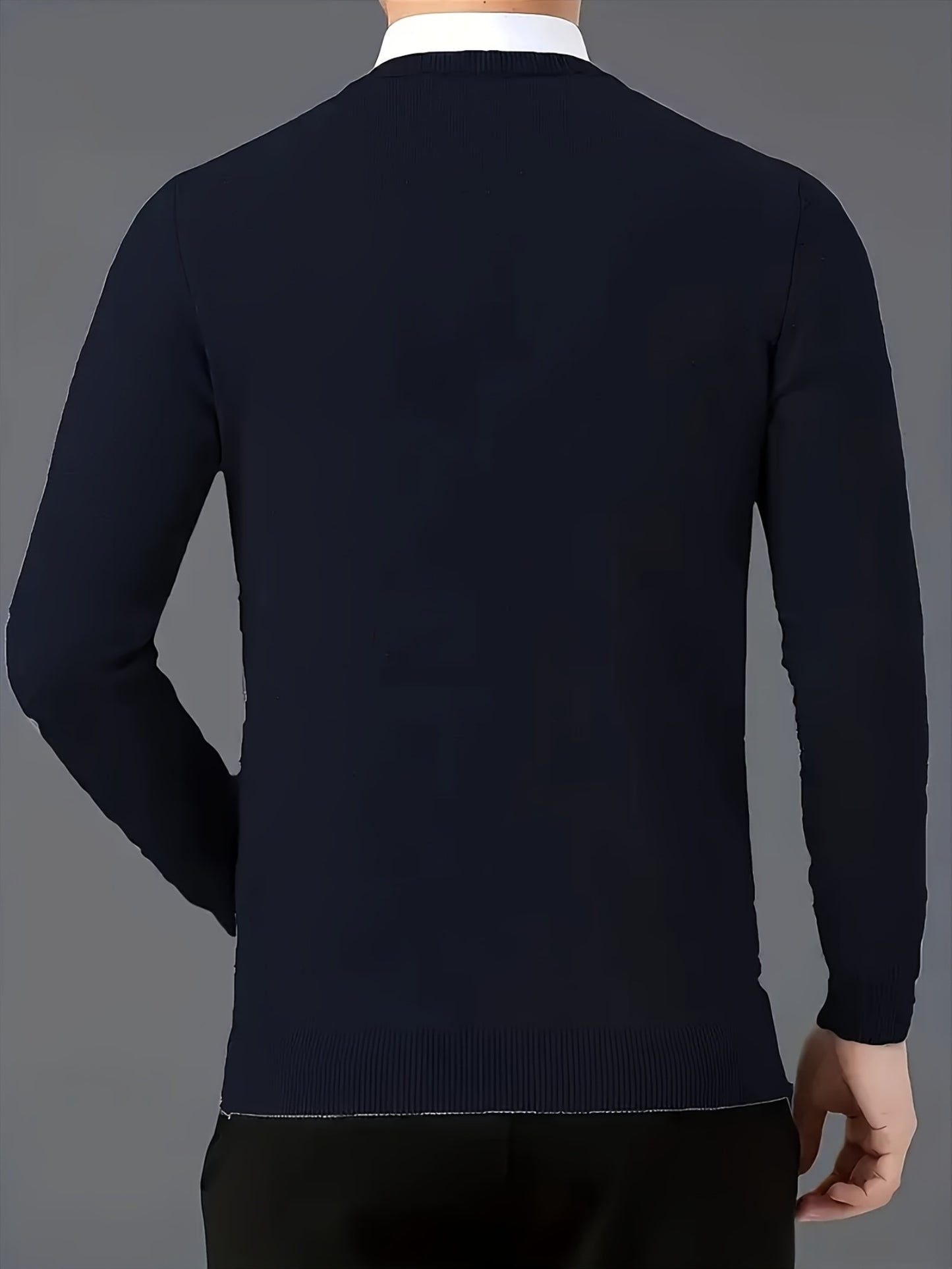 Maglione da uomo, casual e confortevole, adatto per strati di lavoro, tessuto morbido, molto caldo.