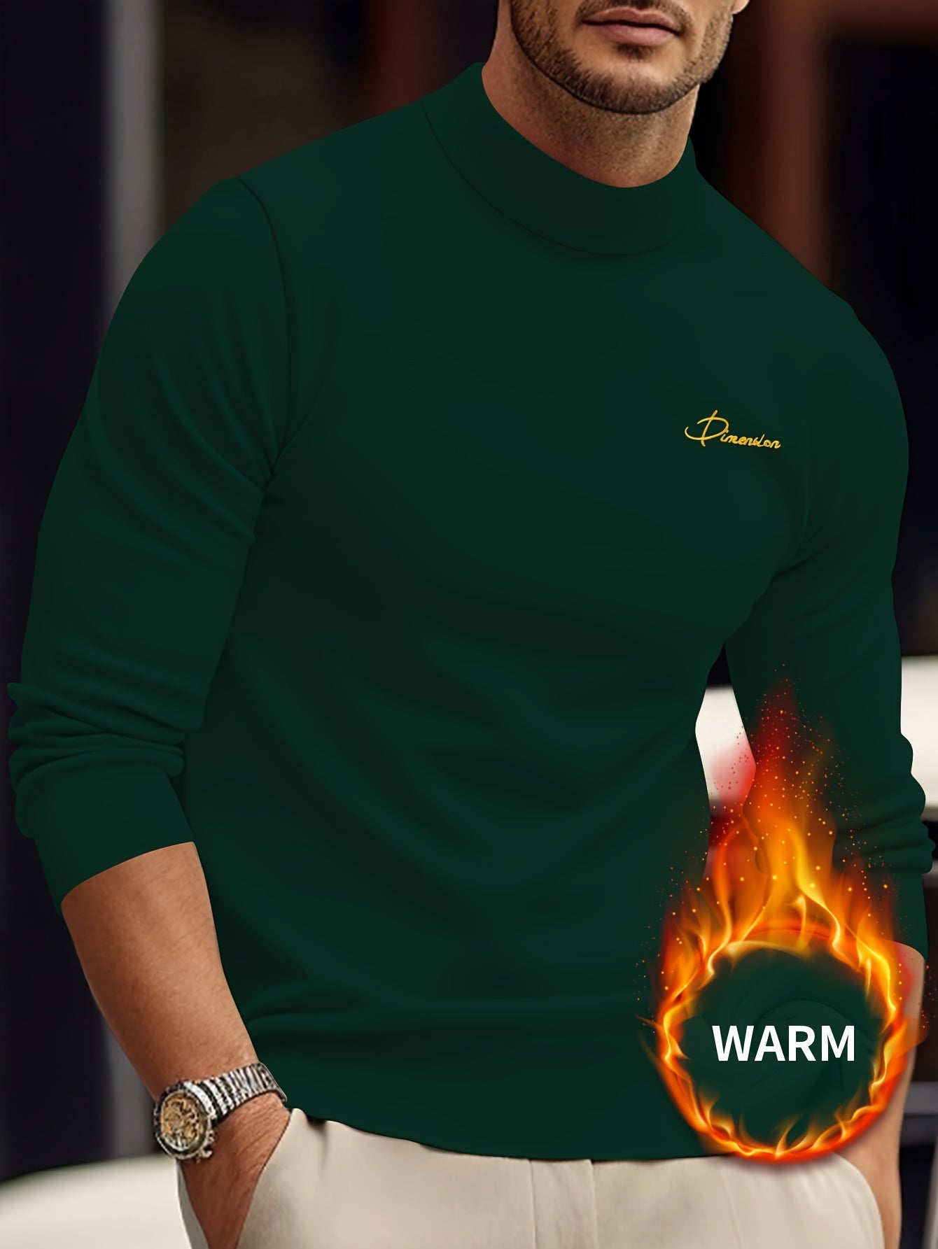 Z1012 Maglione Termico da Uomo a Maniche Lunghe con Scollo a Punta d'Arte - Maglia Invernale Calda e Resistente con Chiusura Frontale Intera con Zip, Collo Alto e Zip Integrale, Abbigliamento Lavabile in Lavatrice per Attività all'Aperto, Design con Zip F