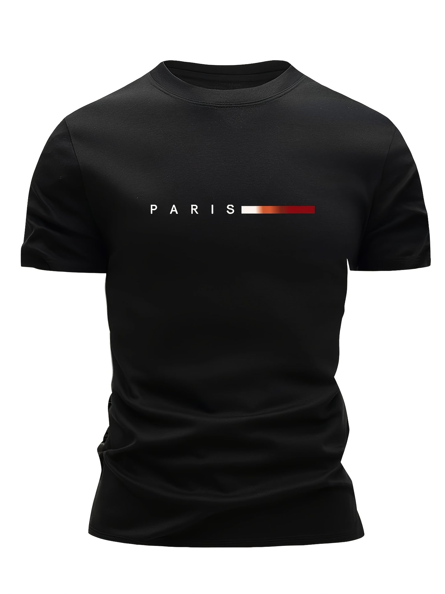 3pcs Magliette da uomo leggere con scollo rotondo - Asciugatura rapida, traspiranti, che assorbono il sudore, design stampa Parigi, vestibilità regolare, abbigliamento casual per tutte le stagioni, regalo ideale per gli uomini, maglietta casual | Magliett