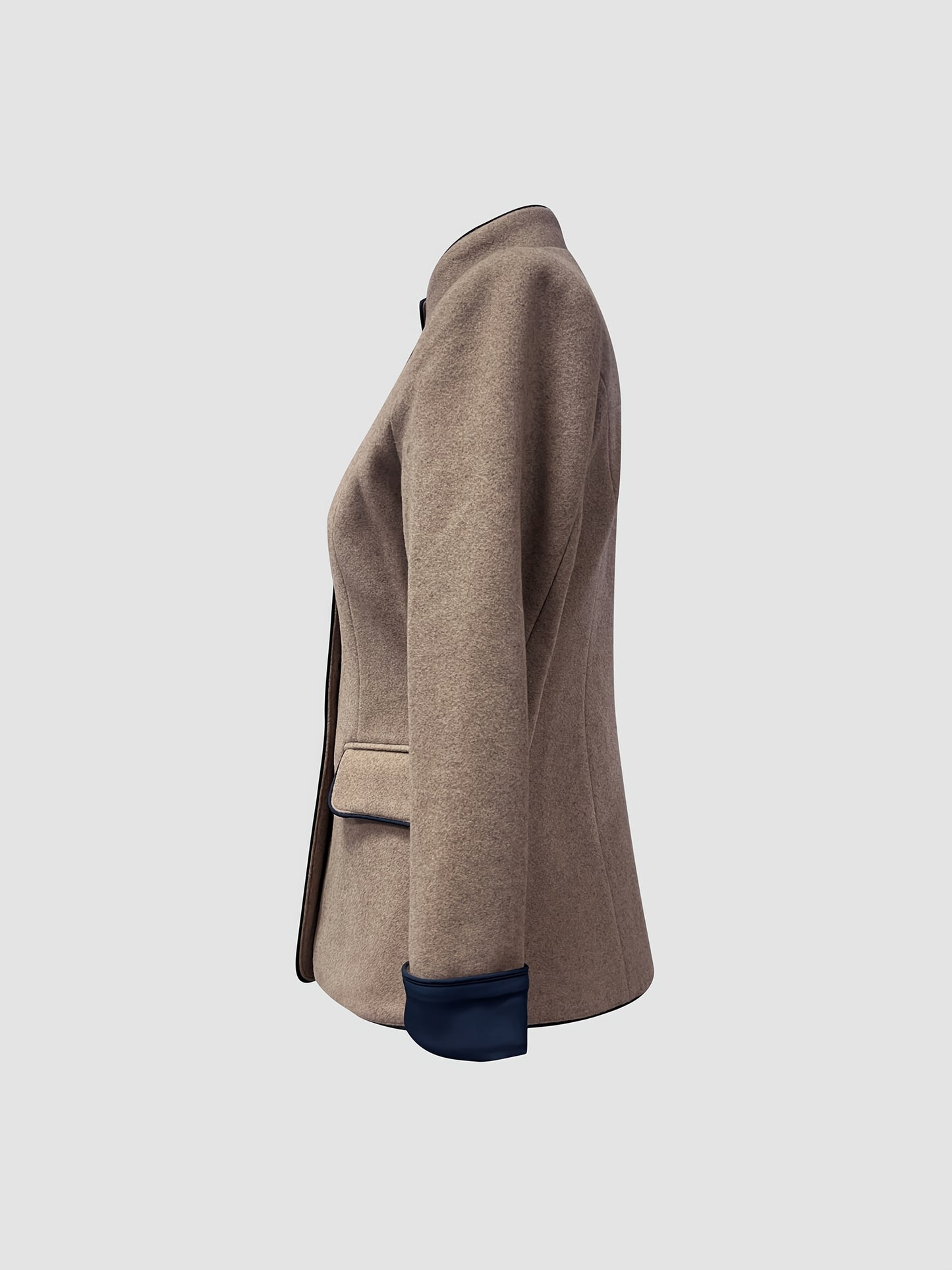 Women'S Vintage Blazer - Elegant Brown Button Front Jacket, Structured H-Silhouette, Long Sleeve Office & Party Coat for Fall/Winter, Formal Events & Everyday Chic Outfits, Ladies Blazer, Seasonal Fashion, Retro Style Jacket, Detailed Button Design