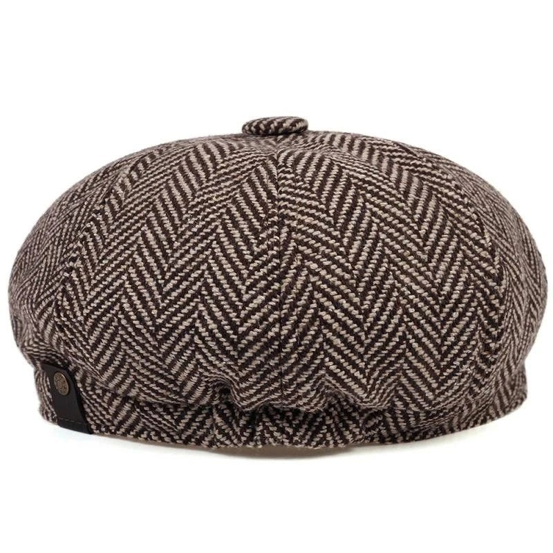 2-Pack: 1 Cappello più 1 Collana, Cappello Newsboy per Uomo, Cappello Tweed Gatsby, Cappello Ivy Cabbie, Cappello da Golf con Cima Piana per Padre, Donna, Unisex