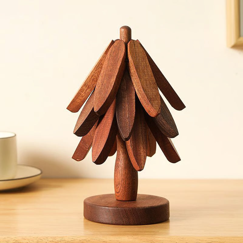 π² Houten kerstboom β hittebestendige onderzetters
