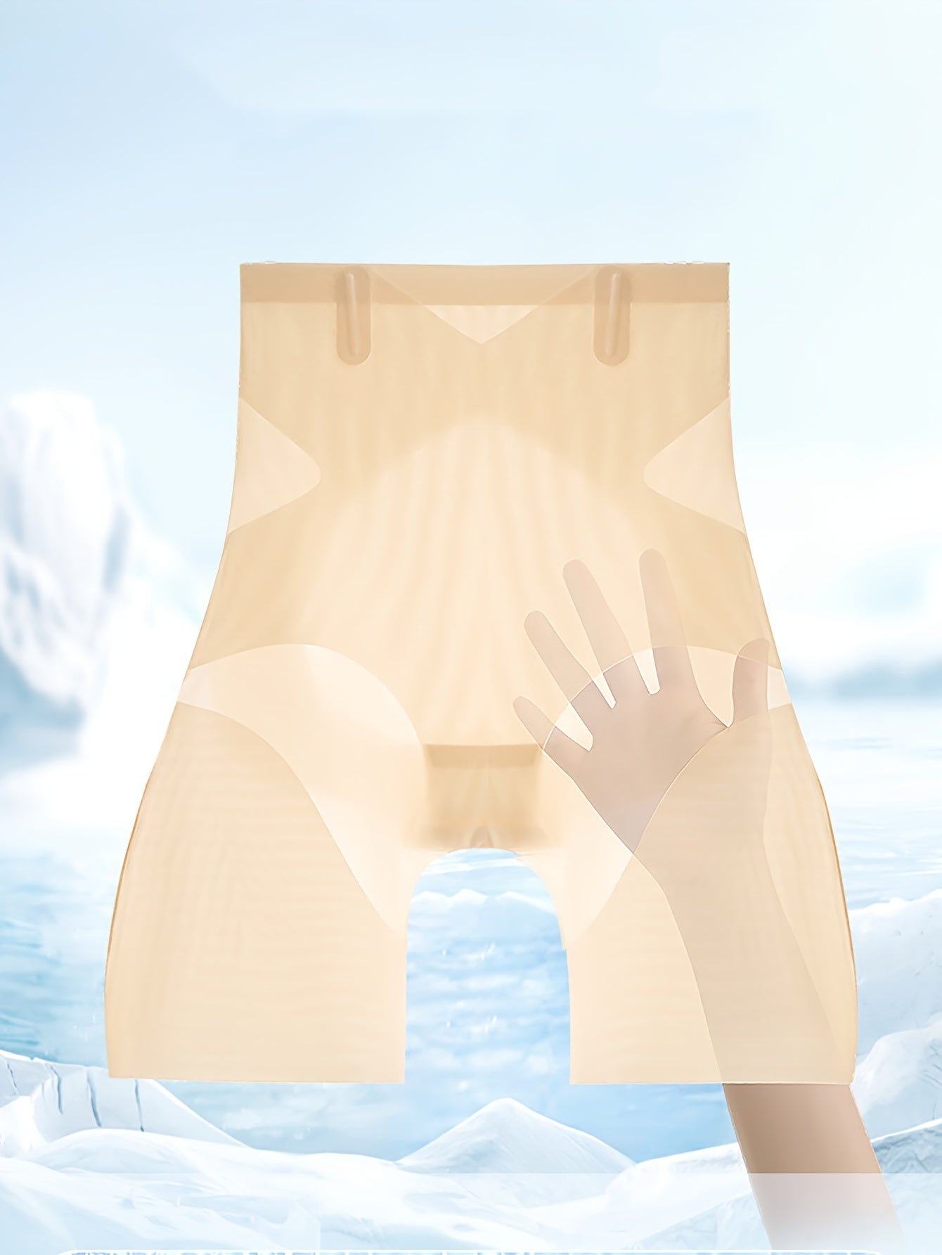 Un paio di leggings ultra sottili a vita alta con rilievo trasparente sul retro.