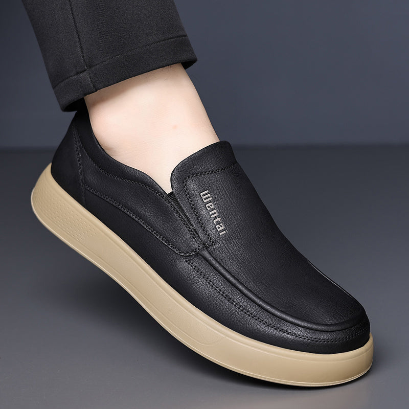 1 Paio di Scarpe da Uomo Slip-On Moccasins - Scarpe Casual Leggere con Suola Morbida e Punta Rotonda, Colorazione Marrone e Beige, Perfette per Abbigliamento Casual e Attività All'Aperto, Regalo Ideale per Uomini, Calzature Comode per Tutti i Giorni, Desi
