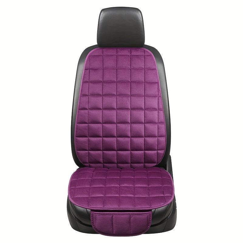 Un set di due cuscini per auto, essenziali per l'autunno e l'inverno, con morbide fodere in peluche e tasche portaoggetti per una guida confortevole, compatibili con vari interni auto e realizzati in memory foam.