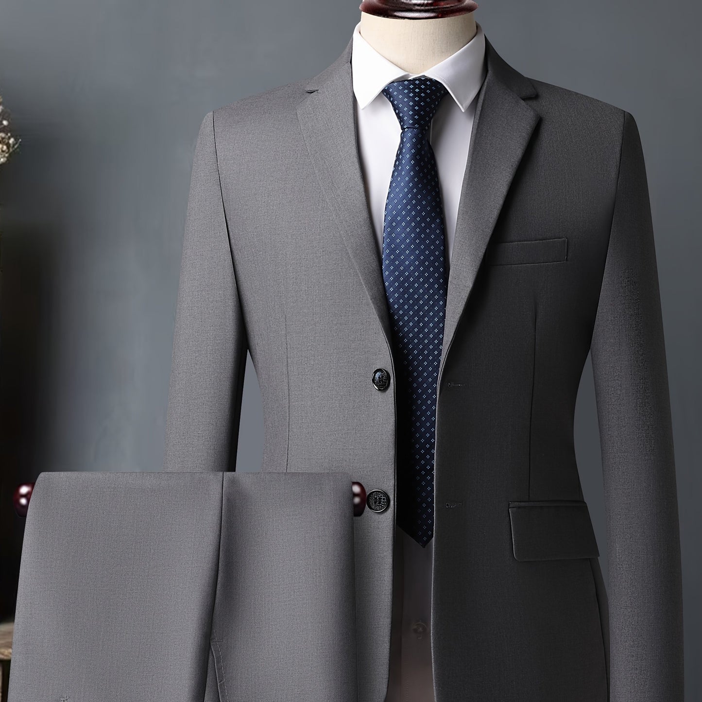 Abito da uomo bianco di alta gamma - Resistente alle rughe, adatto per ufficio e feste, taglio sottile con design doppiopetto, maniche lunghe, tessuto viscosa, perfetto per eventi formali, abbigliamento formale|Abito sottile|Tessuto viscosa