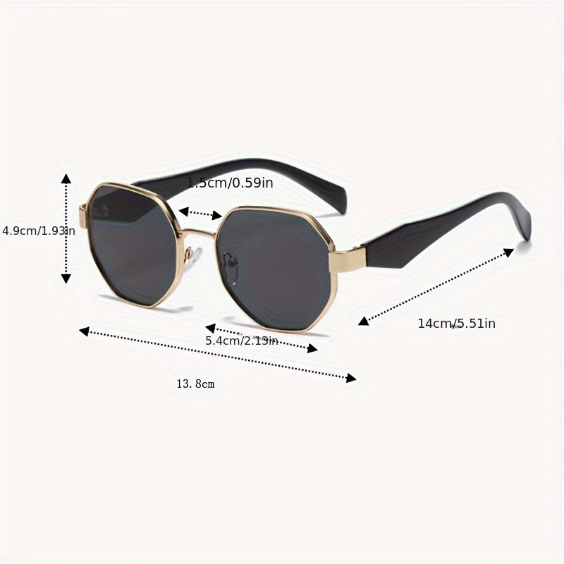 Women'S Stylish Golden-Tone Metal Frame Round Fashion Glasses - Sleek Minimalist Design with Decorative Lenses, Lightweight Plastic Hinges for Casual & Formal Wear, Everyday Eyewear, Sophisticated Eyewear, Durable Eyeglasses