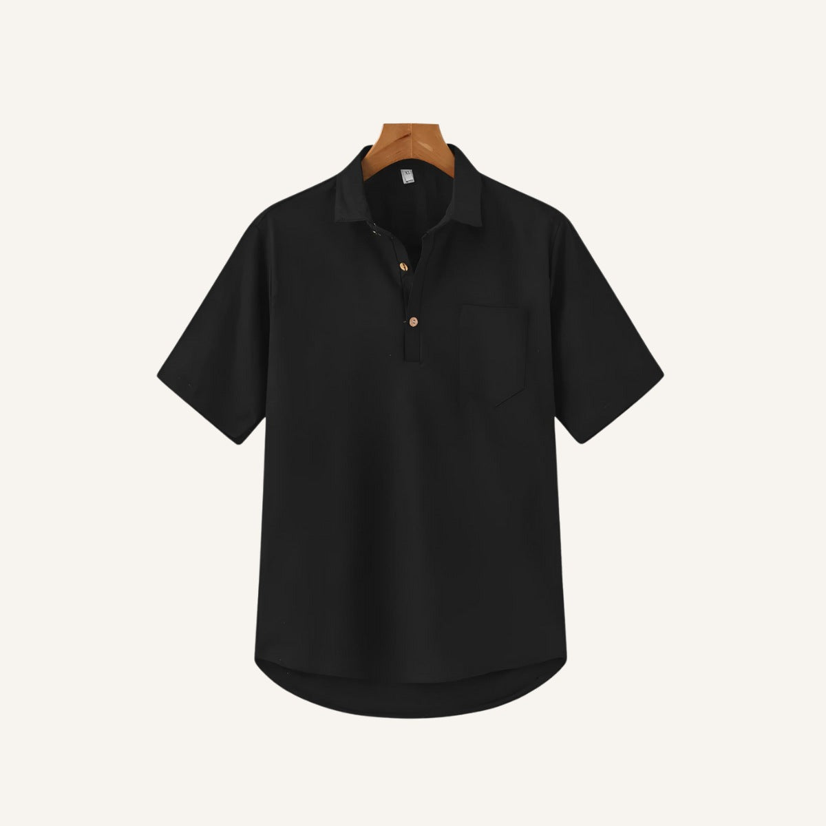 Men’s Cream Short Sleeve Shirt