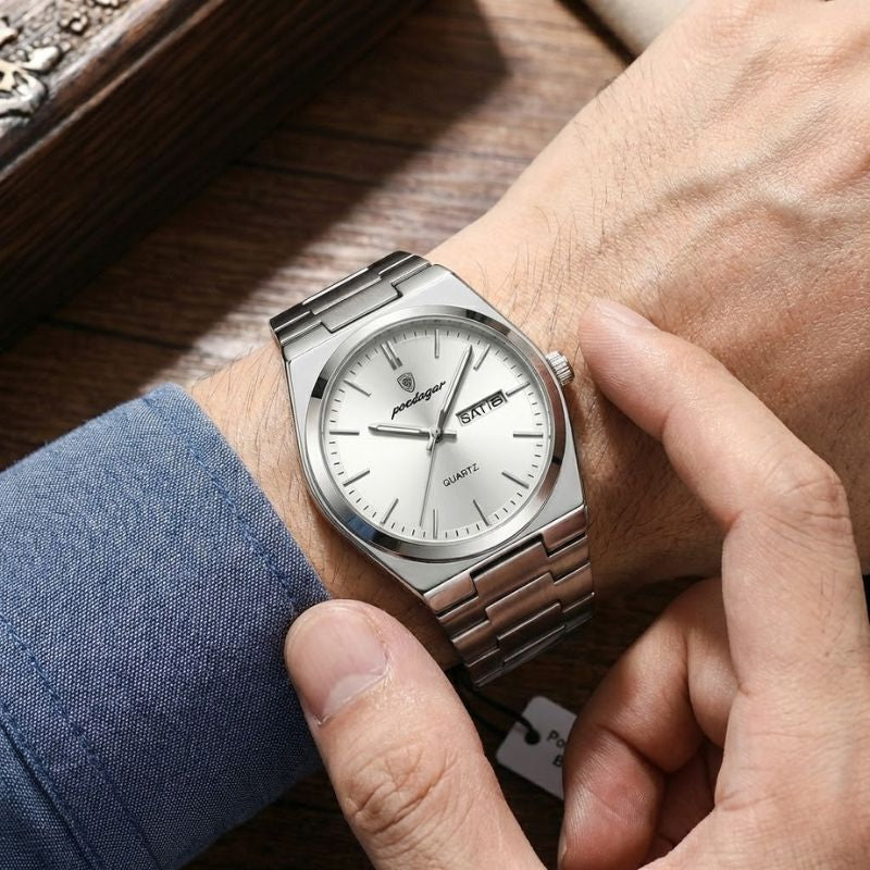 Poedagar Prestige Watch with Bracelet Adjustment Tool