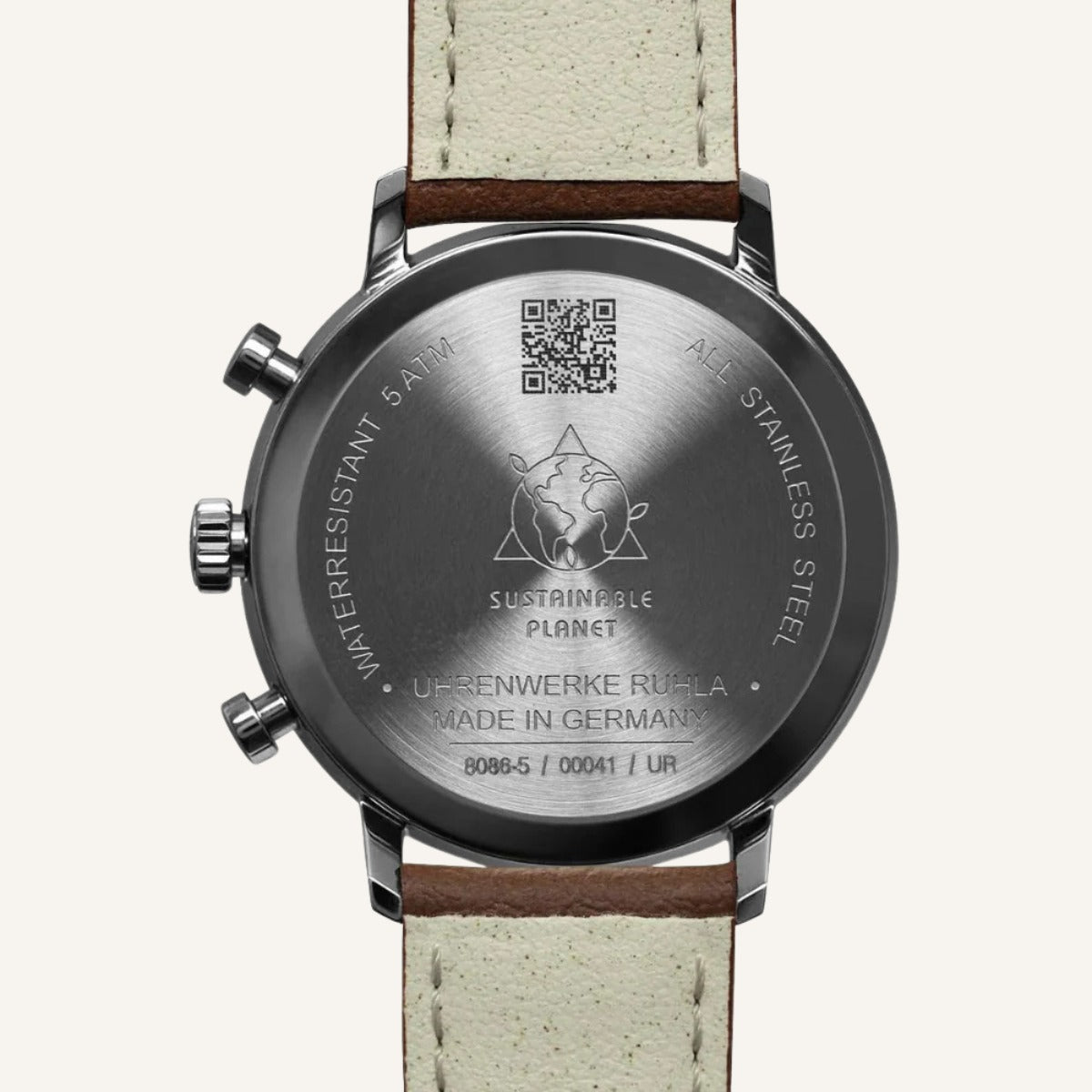 Men’s Classic Brown Leather Chronograph Watch