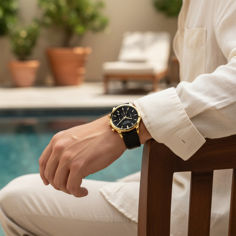 Men’s Black Chronograph Watch