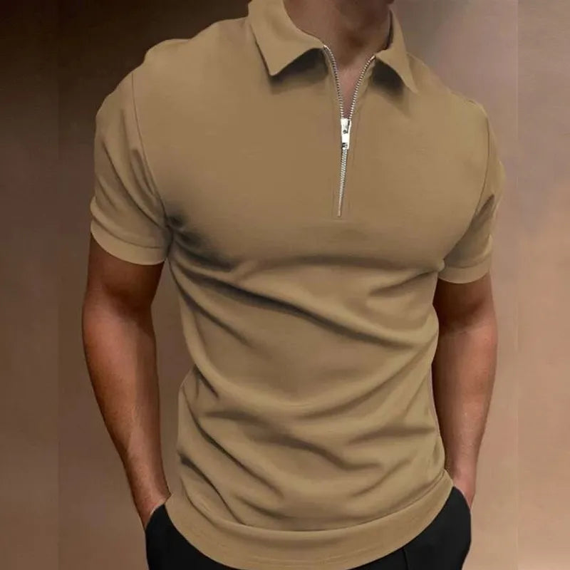 Zippered Polo Shirt
