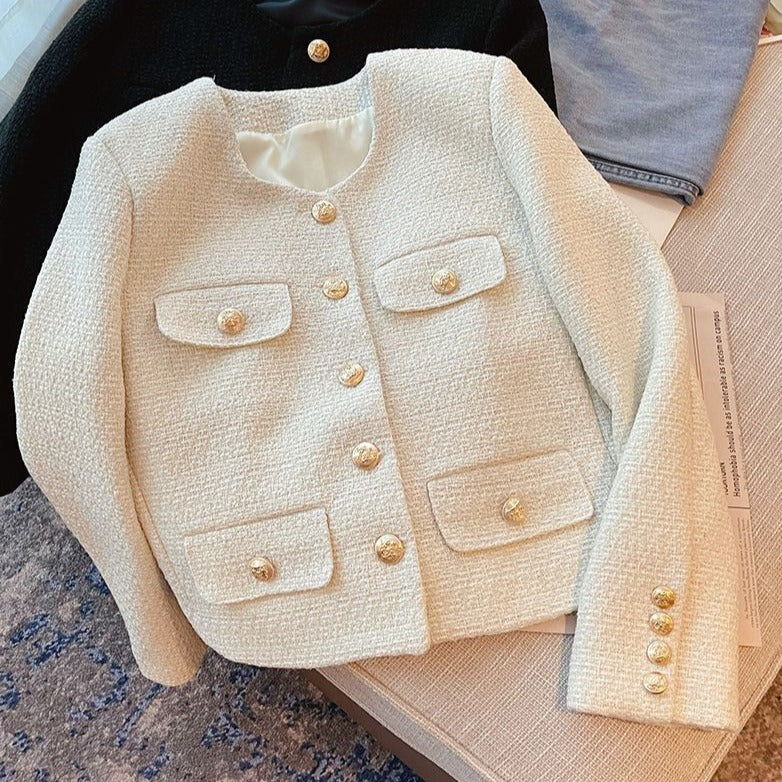 Tweed Gold Button Couture Jacket