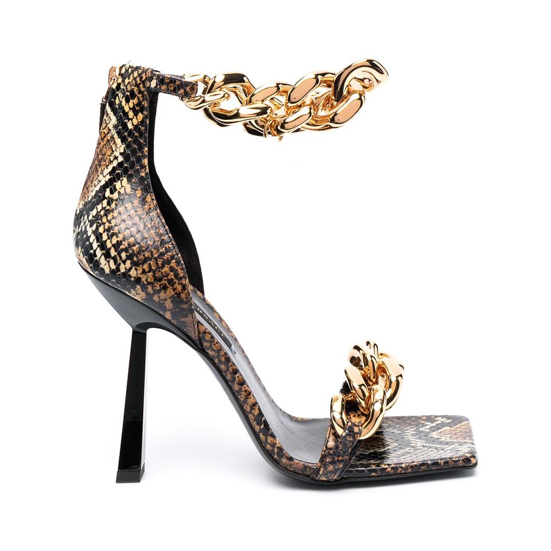 Runway Gold Chain High Heel Sandals