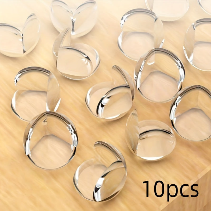 10pz Protezioni Angolari in Silicone Trasparente - Paracolpi di Sicurezza Anticollisione con Adesivo Forte, Protettori per Mobili Resistenti per Casa e Ufficio, Prevenzione Infortuni | Design Trasparente | Protezione Flessibile, Protettore d'Angolo per Mo