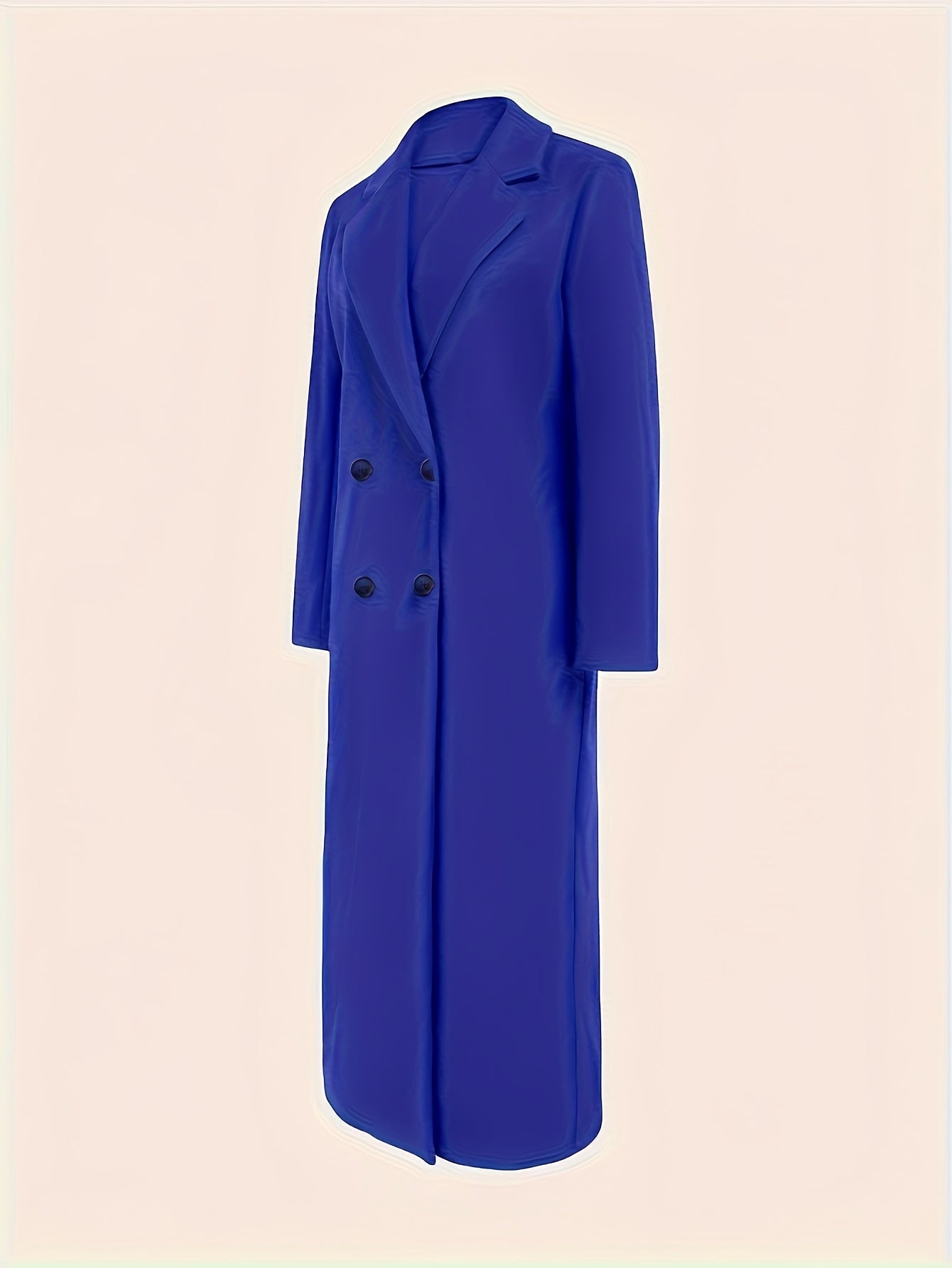 Women's Elegant Green Coat - Long Formal & Professional Outerwear, Machine Washable Winter Trench with Structured H-Silhouette for Office, Parties, Everyday - Sophisticated Outerwear, Office Ready Apparel, Smooth Texture, Durable Fabric, Office Wear, High