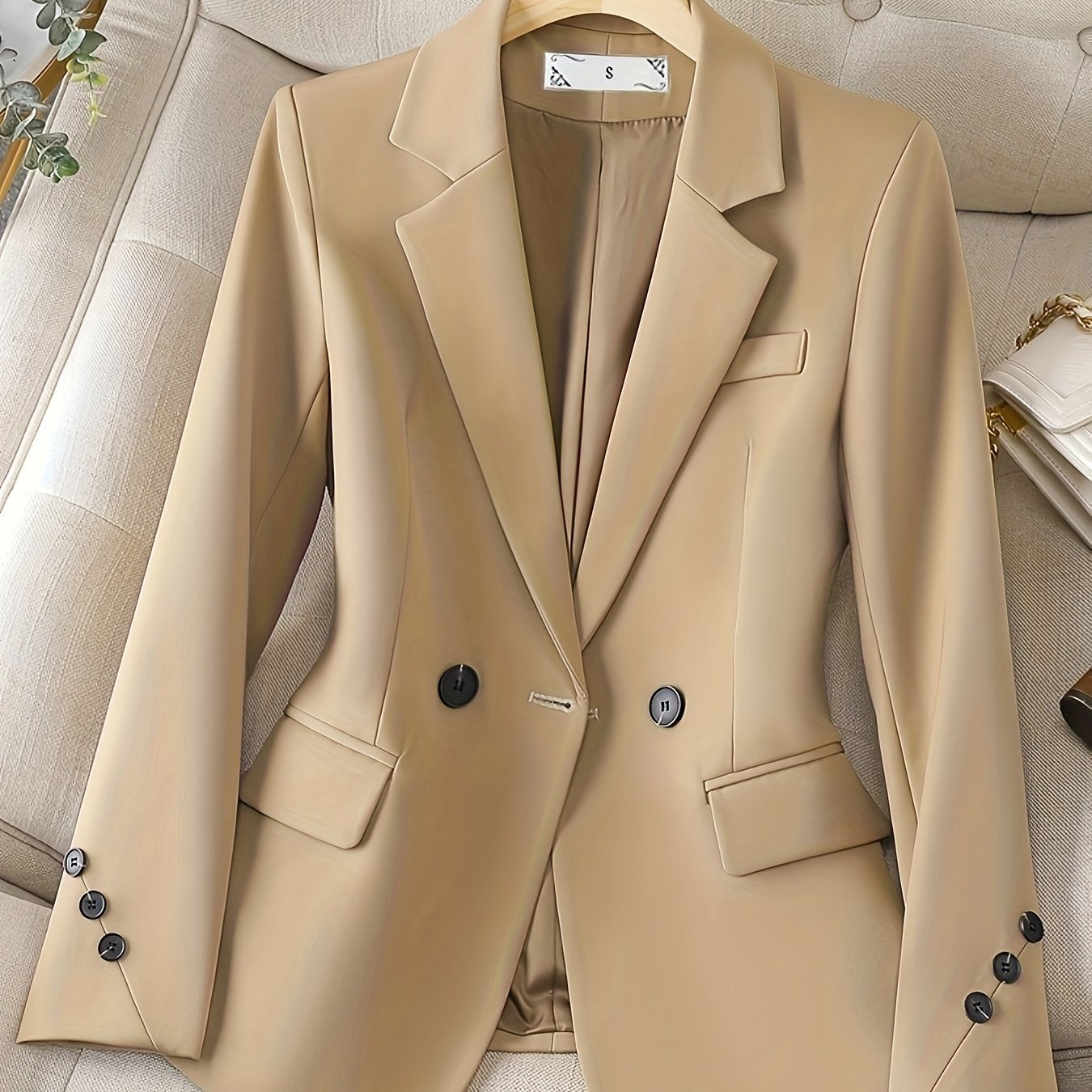 Women's Slim Fit Business Suit, Autumn and Winter Casual Style, Simple Professional Two-Piece Set for Spring and Fall