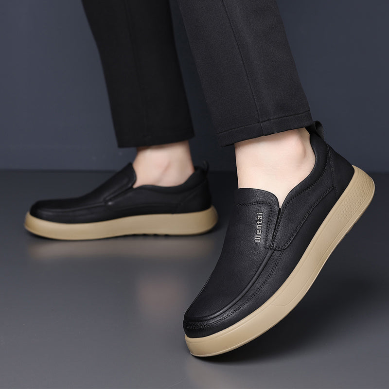 1 Paio di Scarpe da Uomo Slip-On Moccasins - Scarpe Casual Leggere con Suola Morbida e Punta Rotonda, Colorazione Marrone e Beige, Perfette per Abbigliamento Casual e Attività All'Aperto, Regalo Ideale per Uomini, Calzature Comode per Tutti i Giorni, Desi