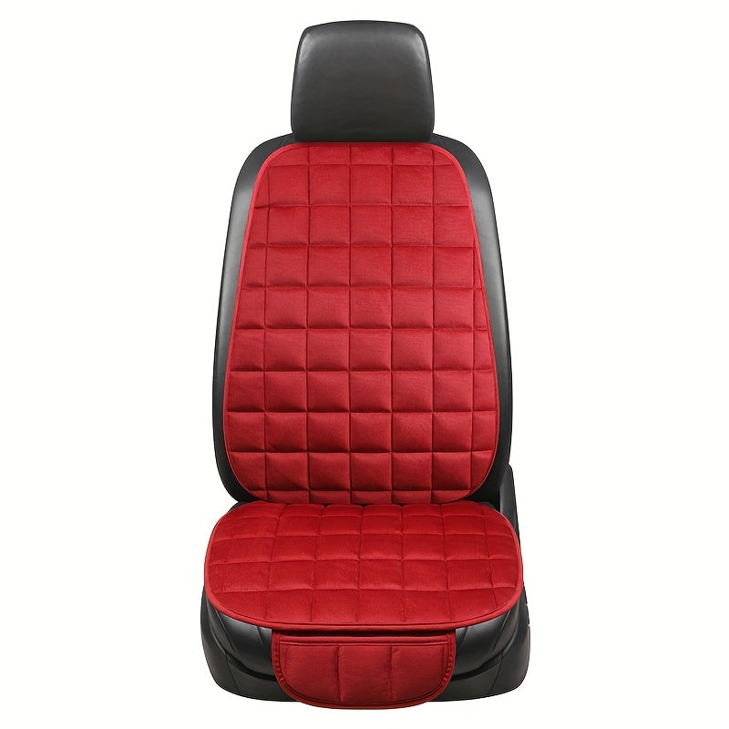 Un set di due cuscini per auto, essenziali per l'autunno e l'inverno, con morbide fodere in peluche e tasche portaoggetti per una guida confortevole, compatibili con vari interni auto e realizzati in memory foam.