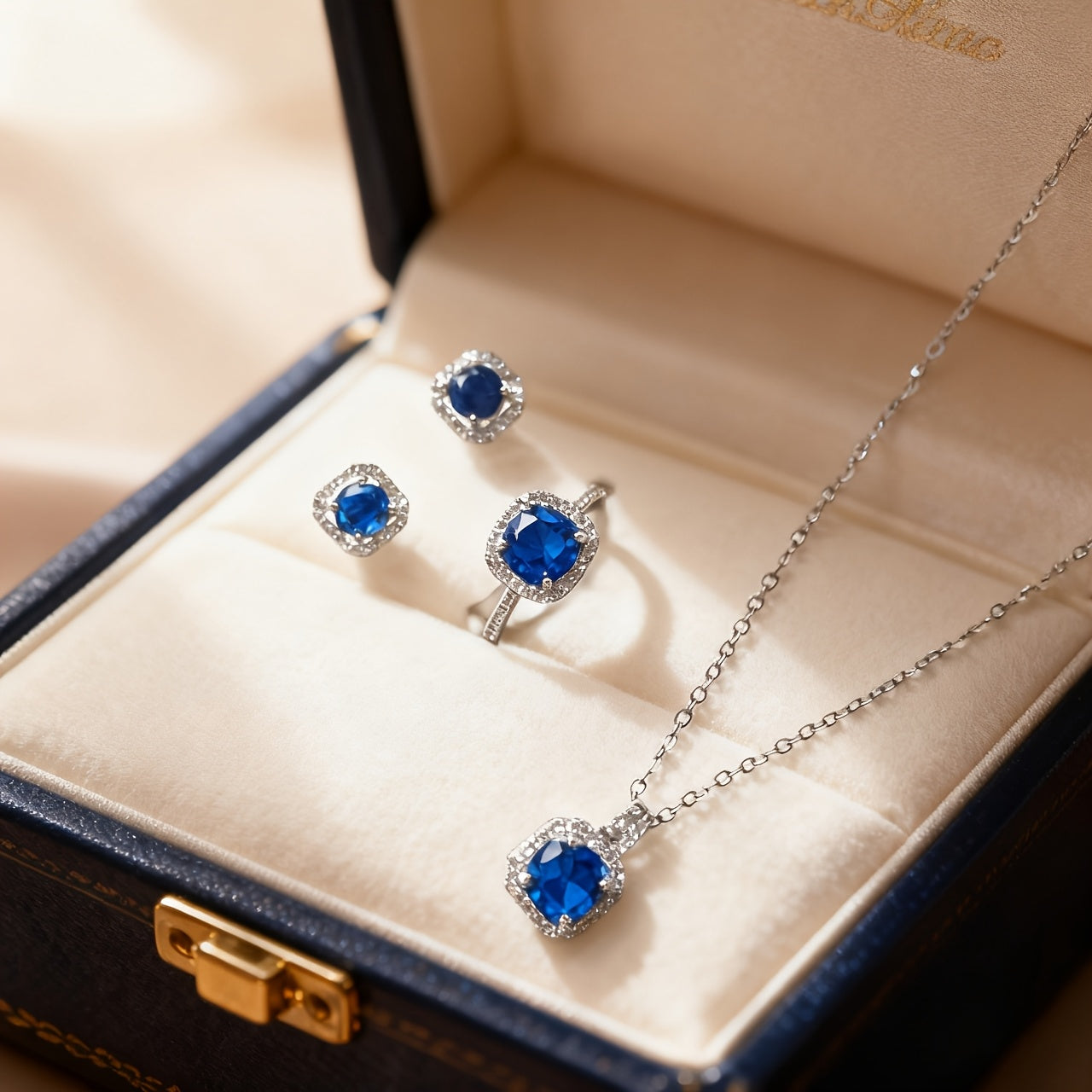 3pezzo Set di gioielli in argento placcato 925 con moissanite elegante per donne - Stile minimalista lussuoso con anello aperto, orecchini a clip, collana, perfetto per l'uso quotidiano e come regalo
