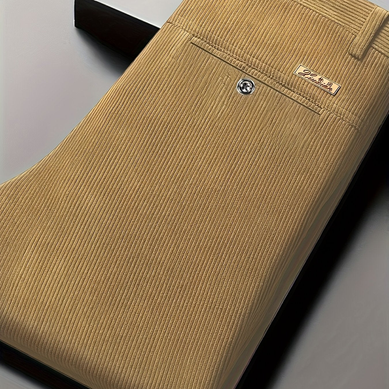 Pantaloni Eleganti da Uomo in Velluto a Coste - 5 Colori Disponibili, Pantaloni a Gamba Dritta Business Casual & Semi-Formali, Tessuto Antivizzo per Ufficio, Matrimonio, Riunioni - Primavera/Autunno (Lavaggio a Mano/Lavaggio a Secco) - Vestibilità Matura,