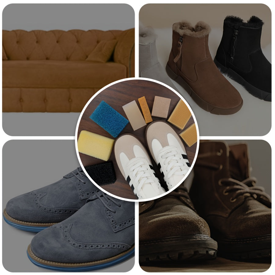 1pc Pulitore per scarpe in ecopelle con gomma - Rimuovi macchie senza elettricità per sneakers, abbigliamento, vetro, pareti, pavimenti, mobili - Strumento multifunzionale per pulizia a secco, cura delicata dei tessuti, materiale ABS, tema natalizio, rela