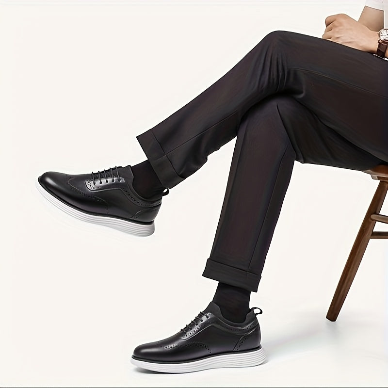 Scarpe da ginnastica eleganti MaxFlex da uomo, scarpe brogue casual con punta a coda di rondine, scarpe eleganti Oxford casual da uomo, scarpe classiche moderne da lavoro con lacci e punta a coda di rondine