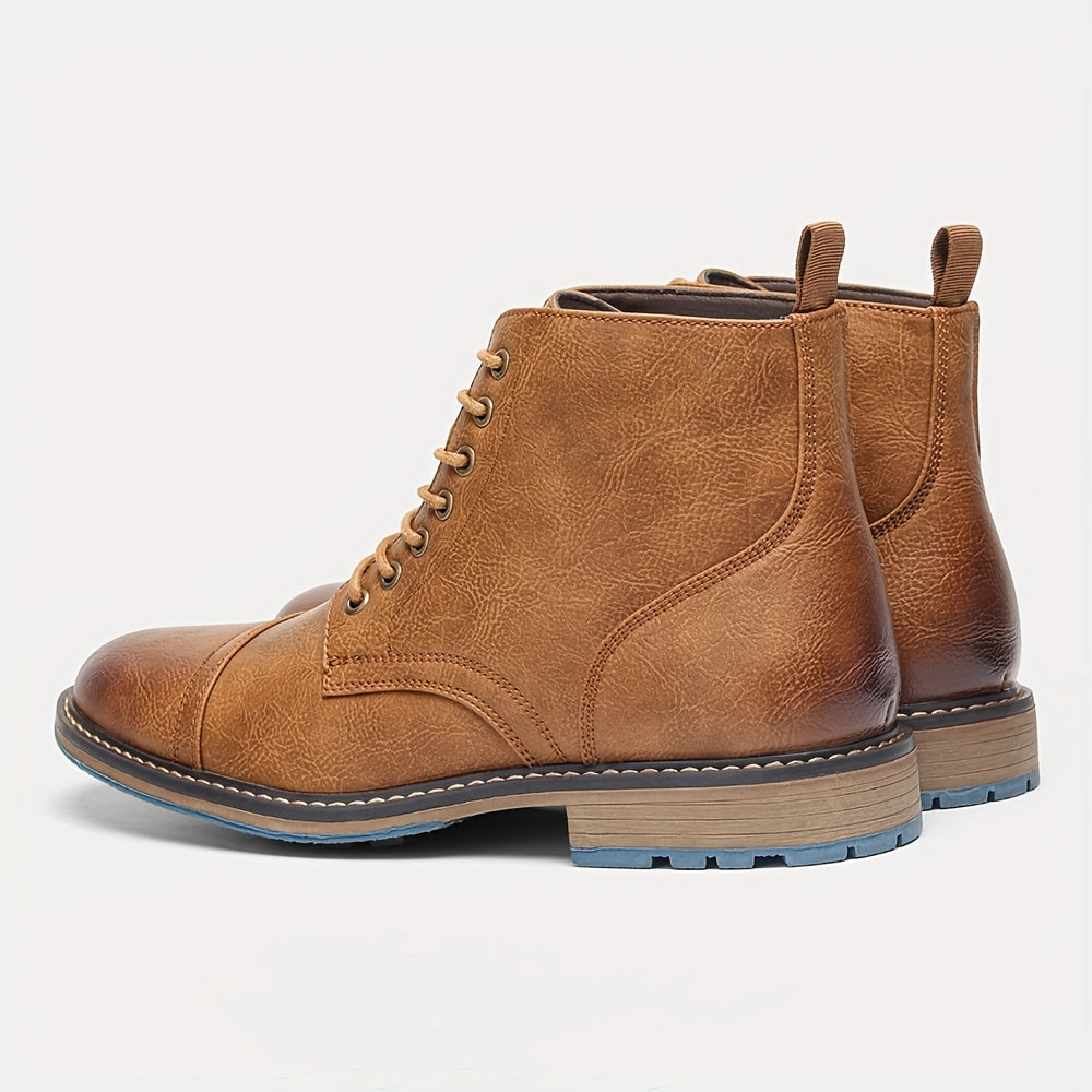 Stivaletti Oxford da uomo Stivaletti con punta a punta Scarpe eleganti da esterno per matrimoni in ufficio