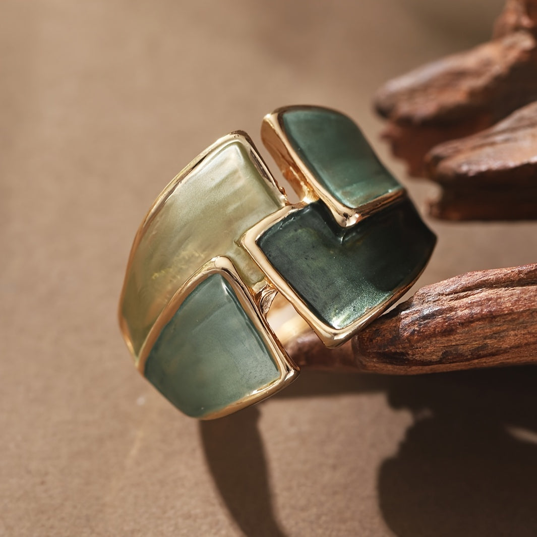 1 Anello in Lega di Zinco Smaltato Vintage, Gioielli Eleganti da Donna per Banchetto Francese