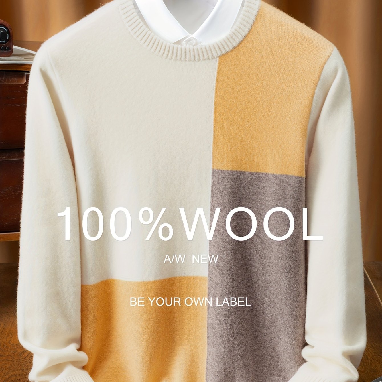 Maglione da uomo 100% filato - Pullover invernale caldo e spesso con maglia, motivo a scacchi, polsini e orlo a costine, tessuto morbido e confortevole, abbigliamento casual e semi-formale, versatile per abbigliamento casual, design elegante e funzionale,
