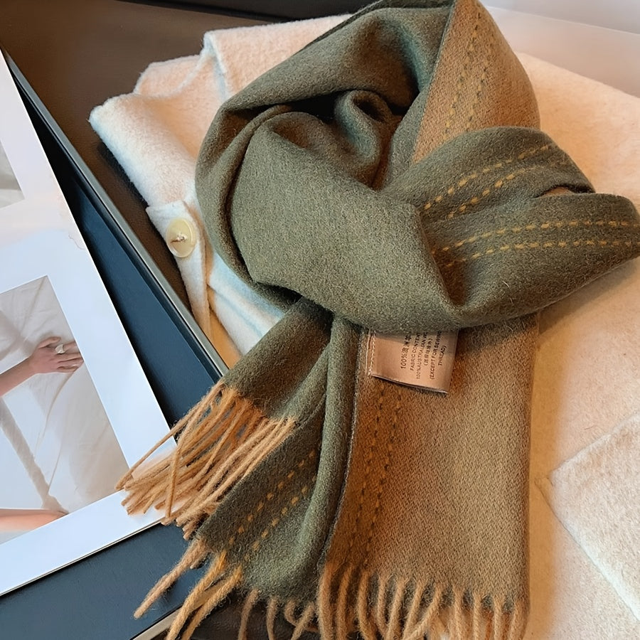 Sciarpa in Lana da Donna - Morbida e Calda per l'Inverno, Elegante Grigio/Nero/Marrone/Beige/Blu Navy/Carbone, Versatile Sciarpina & Scialle adatta a Outfit Casual o Formali, Accessorio Confortevole Quotidiano ed Occasionale Speciale – Facile Manutenzione