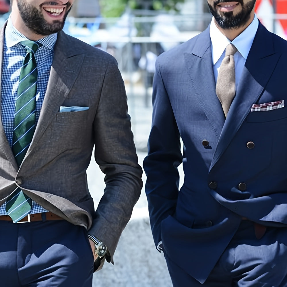 Set Casual di Fazzoletti da Taschino e Sciarpa da Uomo in 8 Colori, Decorazione di Moda per Gentiluomini