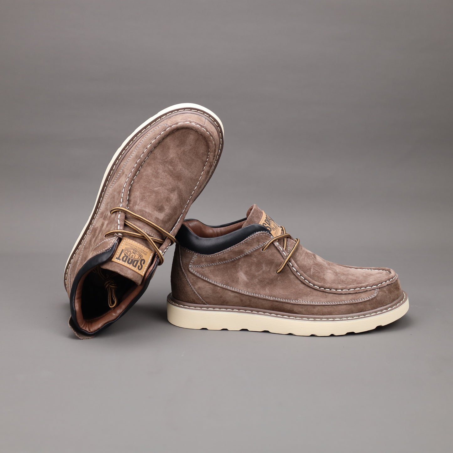 1Paio di Stivali Oxford Derby alla Moda da Uomo - Stivali Casual con Lacci e Seconda Pelle di Vero Pelle Sintetica, Fodera in Seta, Suola in Gomma per Tutte le Stagioni - Versatile per l'Abbigliamento Quotidiano, Feste e Stile Stradale