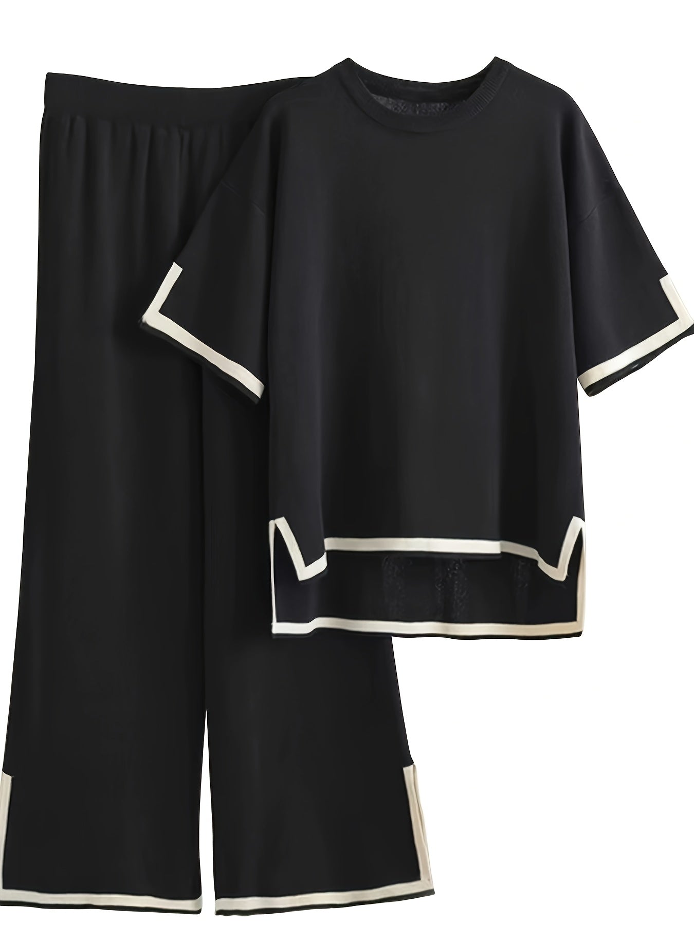 Set di magliette in tessuto morbido e ghiacciato in fibra per donna/camicia trasparente testurizzata/perfetta per l'abbigliamento da donna/abito estivo a due pezzi essenziale, bello e a buon prezzo