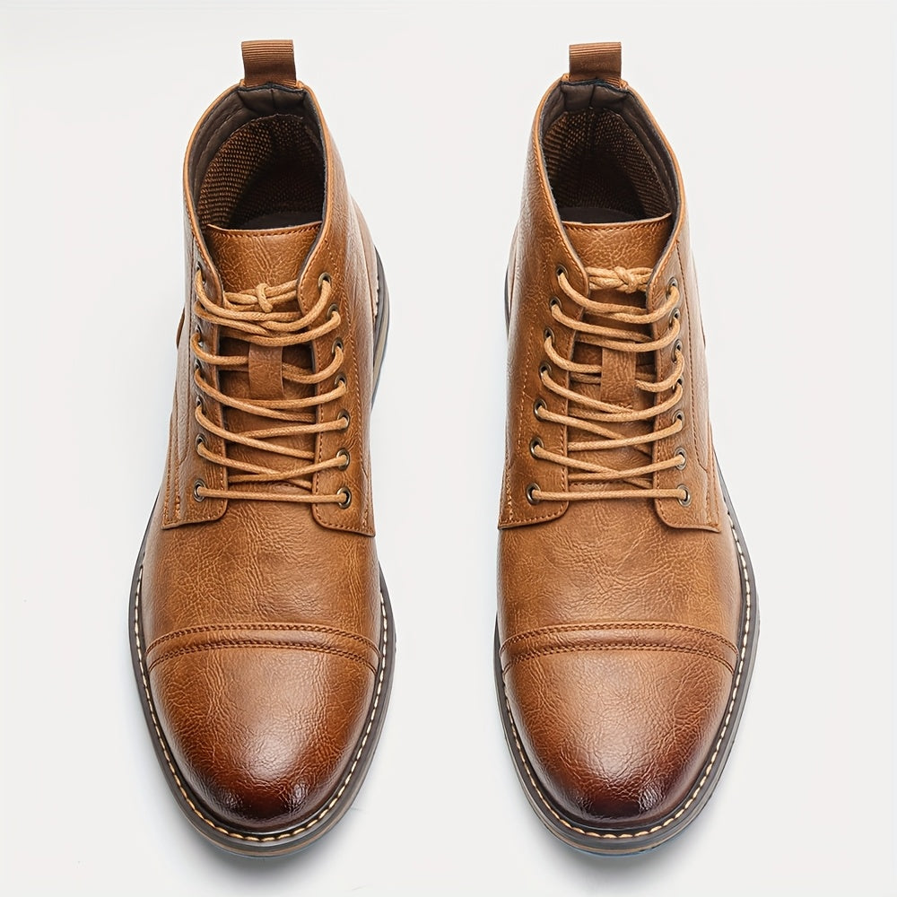 Stivaletti Oxford da uomo Stivaletti con punta a punta Scarpe eleganti da esterno per matrimoni in ufficio
