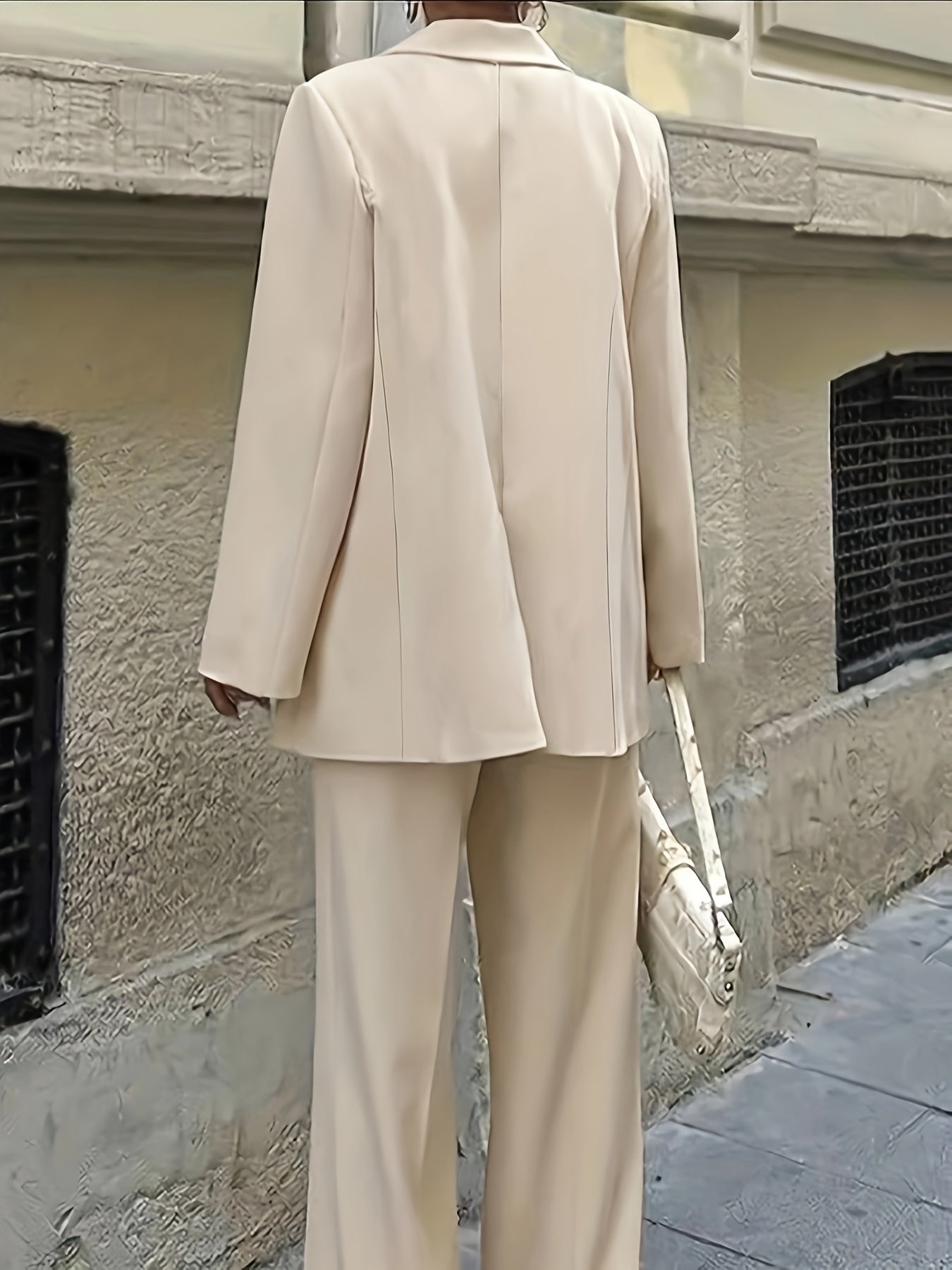 New Women's Beige Three-Piece Suit, Mature and, Stylish Business Attire